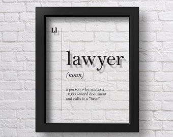 TRANSPARENT Lawyer Definition Lawyer Gift Funny Attorney Gift Lawyer Poster Lawyer Office Decor Lawyer Wall Art Lawyer Graduation Gift