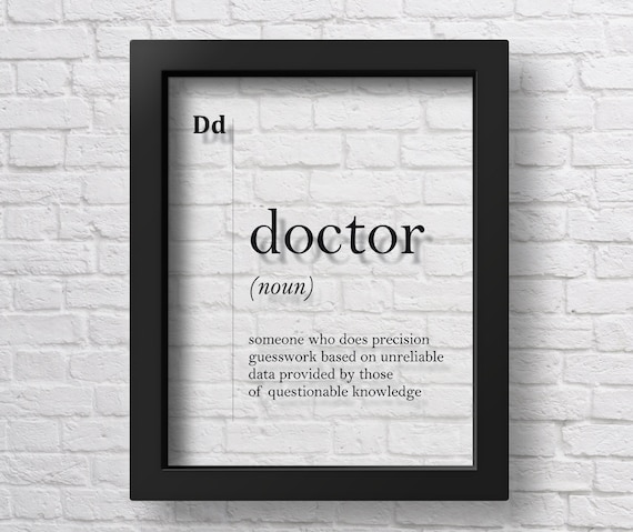 TRANSPARENT Doctor Definition Gift For Doctor Office Decor ...