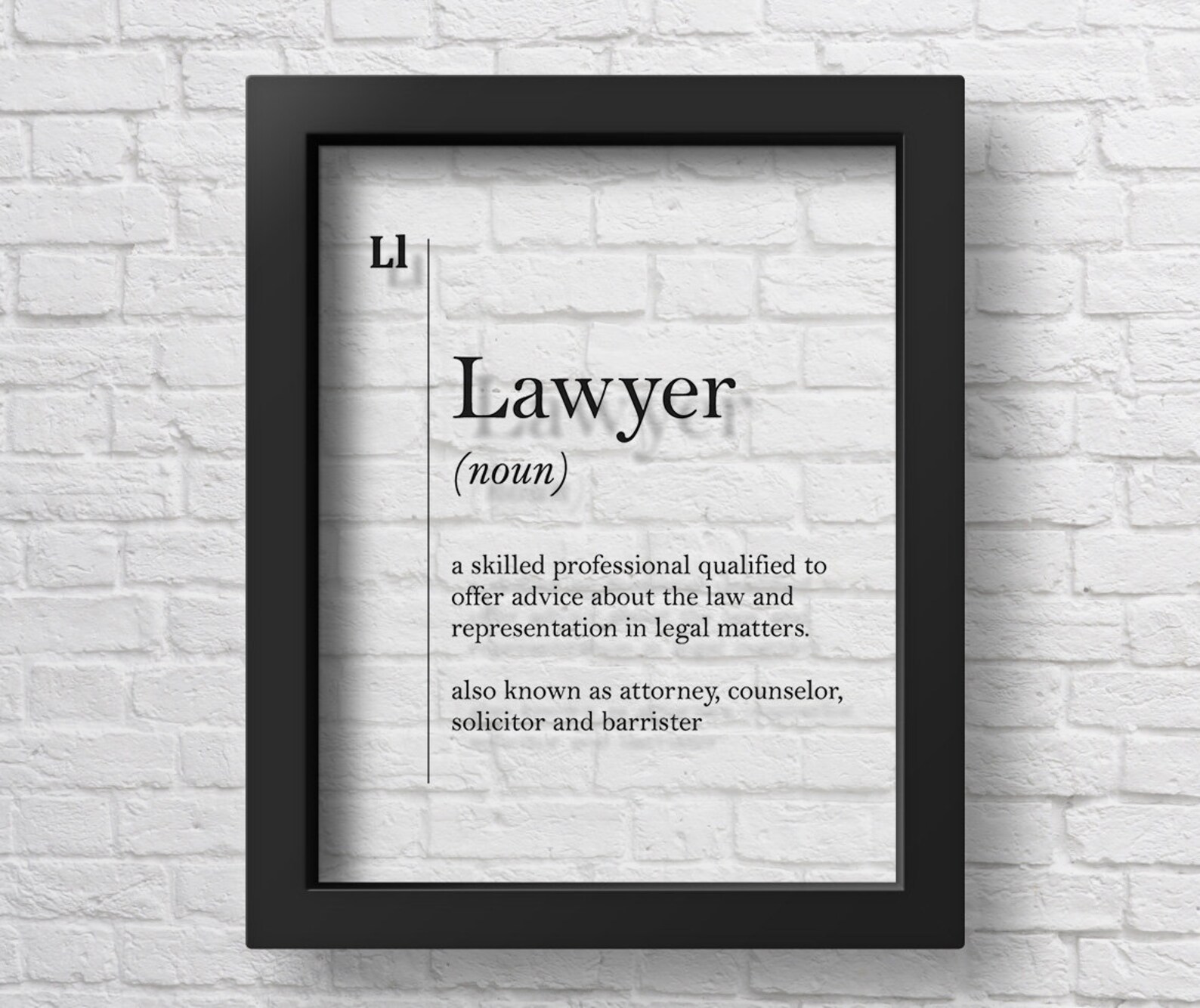 TRANSPARENT Lawyer Definition Print Lawyer Gift Lawyer Etsy UK