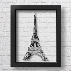 TRANSPARENT Eiffel Tower Wall Art Eiffel Tower Poster Eiffel Tower Print Paris Wall Art Eiffel Tower Decor Paris Wall Art France Poster