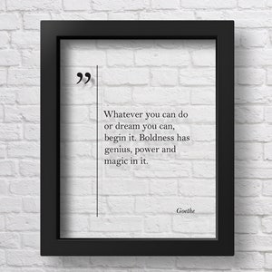 TRANSPARENT Goethe Quote, Goethe Poster, Motivation Wall Art, German Wall Art, Goethe Print