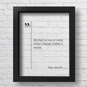 TRANSPARENT Edgar Allan Poe Quote Inspirational Art Edgar Poe Wall Art Edgar Poe Poster Family Quotes Edgar Poe Art Edgar Poe Print