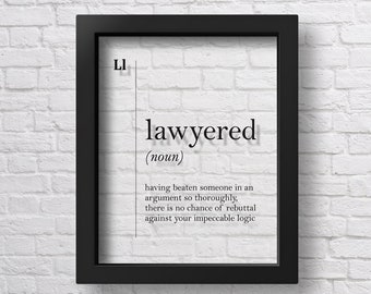 TRANSPARENT Lawyered Definition Lawyer Gift Funny Lawyer Poster Office Decor Coworker Gift New Job Gift Attorney Gift Scandinavian Poster