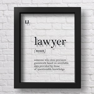 TRANSPARENT Lawyer Definition Funny Lawyer Gift Lawyer Poster Office Decor Coworker Gift Dorm Decor Lawyer Graduate Gift Attorney Gift image 1