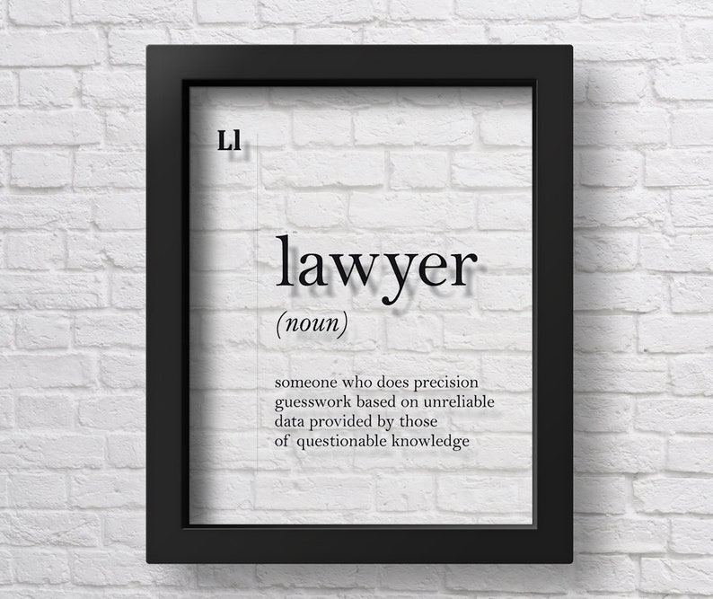 TRANSPARENT Lawyer Definition Funny Lawyer Gift Lawyer Poster Office Decor Coworker Gift Dorm Decor Lawyer Graduate Gift Attorney Gift image 1