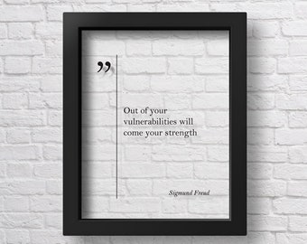 TRANSPARENT Sigmund Freud Quote Motivational Wall Art Sigmund Freud Wall Art Psychology Quotes Inspiring Print New Job Gift Coworker Gift