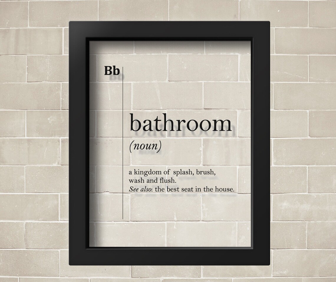TRANSPARENT Bathroom Poster Bathroom Print Bathroom Wall Art Etsy