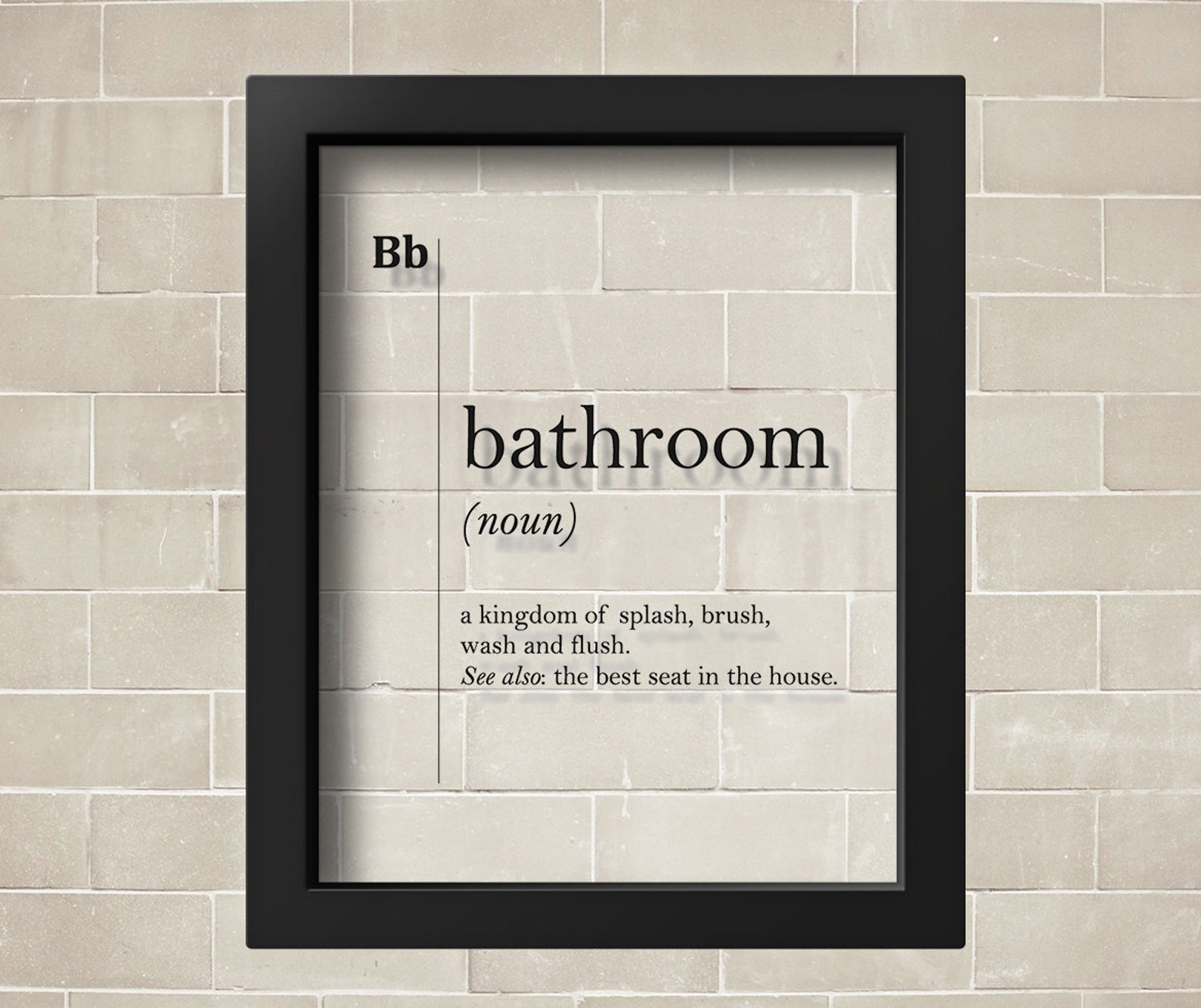 TRANSPARENT Bathroom Poster Bathroom Print Bathroom Wall Art Etsy