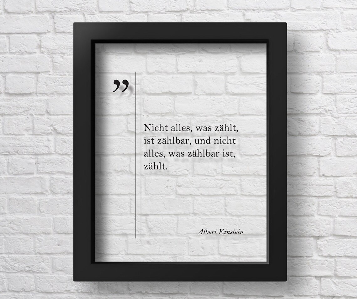 TRANSPARENT Albert Einstein Quote Deutsche Zitaten German - Etsy
