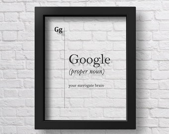 TRANSPARENT Google Definition Print Dorm Decor Friend Gift Google Funny Print Modern Art Dorm Art Minimalism Scandinavian Art Dorm Wall Art