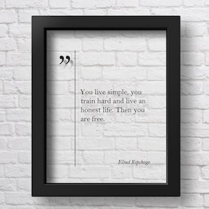 Transparent Eliud Kipchoge Quote Running Motivation Poster Marathon Wall Art Runner Gift Eliud Kipchoge Print Inspiring Running Wall Art
