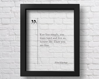 Transparent Eliud Kipchoge Quote Running Motivation Poster Marathon Wall Art Runner Gift Eliud Kipchoge Print Inspiring Running Wall Art