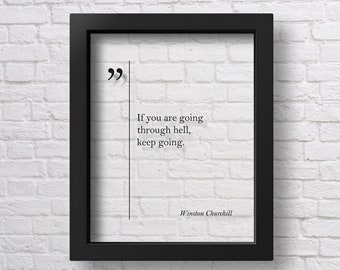 TRANSPARENT Winston Churchill Poster, Churchill Quote Motivational Wall Art Churchill Print Inspiring Wall Art Churchill Art