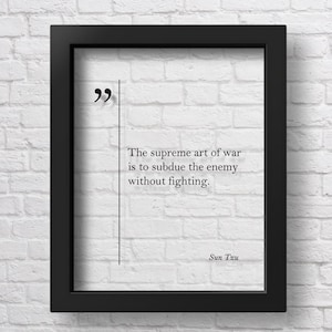TRANSPARENT Sun Tzu Quote Philosophy Quotes Sun Tzu Wall Art Life Quotes Sun Tzu Print Inspiring Teacher Gift Coworker Gift Sun Tzu Poster