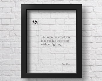 TRANSPARENT Sun Tzu Quote Philosophy Quotes Sun Tzu Wall Art Life Quotes Sun Tzu Print Inspiring Teacher Gift Coworker Gift Sun Tzu Poster