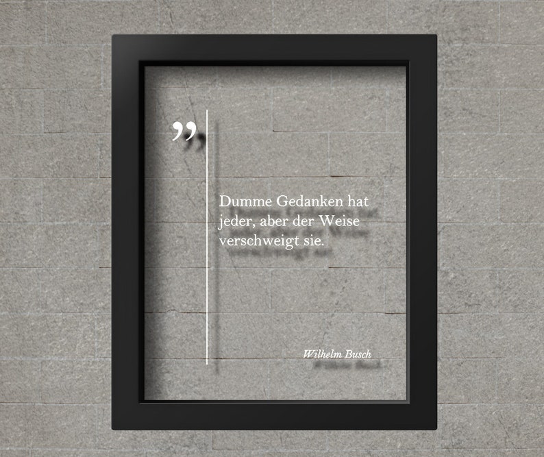 TRANSPARENT Wilhelm Busch Quote Deutsche Zitaten German Quotes Etsy