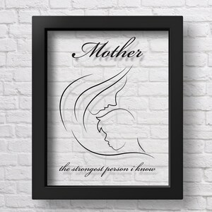 TRANSPARENT Mother Poster, Mother Gift, Mother Wall Art, Mother&#39;s Day Gift