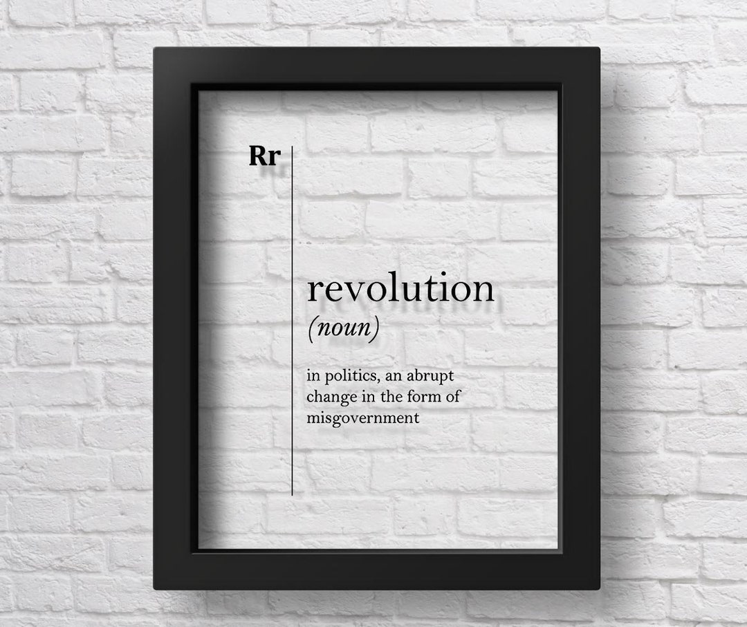 TRANSPARENT Revolution Definition Print Revolution Poster Etsy