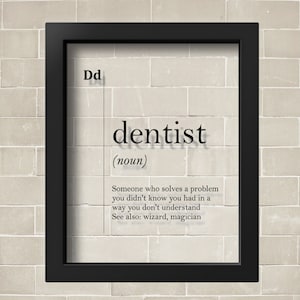 Zahnarzt Definition Acrylglas Poster, Zahnmedizin Wandkunst, Zahnarzt Büro Dekor, Kieferorthopäde Geschenk, Zahnarzt Geschenk, Stomatologie Wandkunst