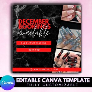 Booking flyer for beauty professionals | customizable canva template for lash artist | nail tech templates | hair stylist booking