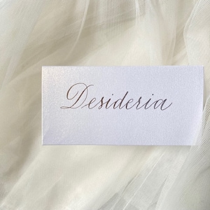 Segnaposto matrimonio con nome scritto a mano