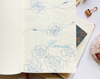 Agenda maestra personalizzabile a mano con metodo bullet journal