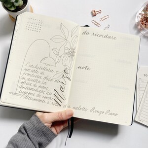 Agenda personalizzata a mano con metodo bullet journal perfetta idea regalo originale.