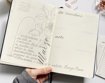 Bullet journal agenda customizable by hand.