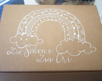 Personalized gift box by hand.