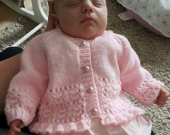 Shimmer Baby Cardigan, Hand Knitted Clothing