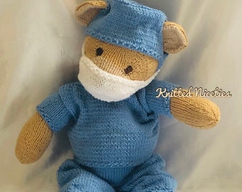 Soft Toy in Scrubs; Nurse Gift