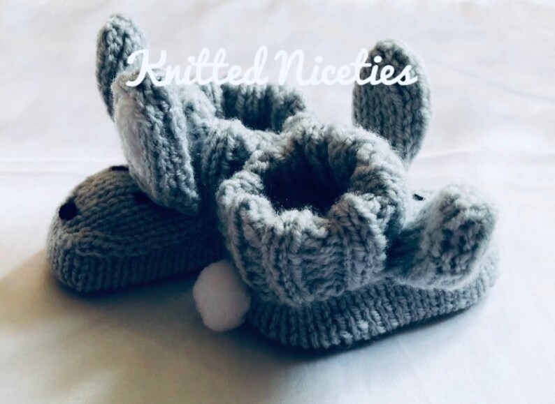 bunny baby booties