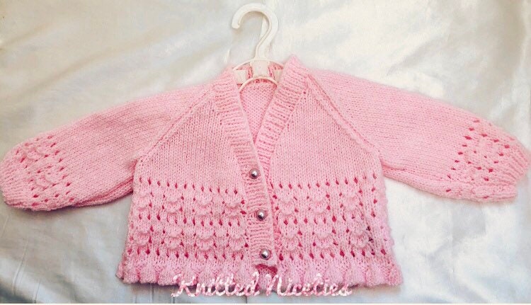 Shimmer Baby Cardigan Hand Knitted Clothing - Etsy UK