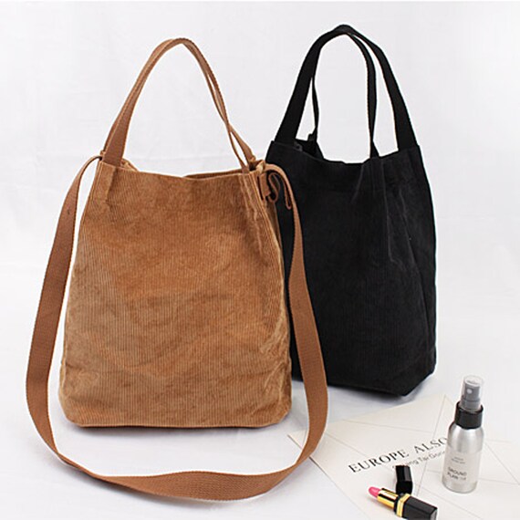 corduroy tote bag