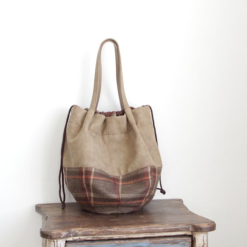 Retro Bucket Bag Handbag Lady/'s Shoulder Bag Tote Bag Teacher Bag Collage Bag Brown Tote Bag Large Tote Bag Shopping Bag Tote Bags For Women