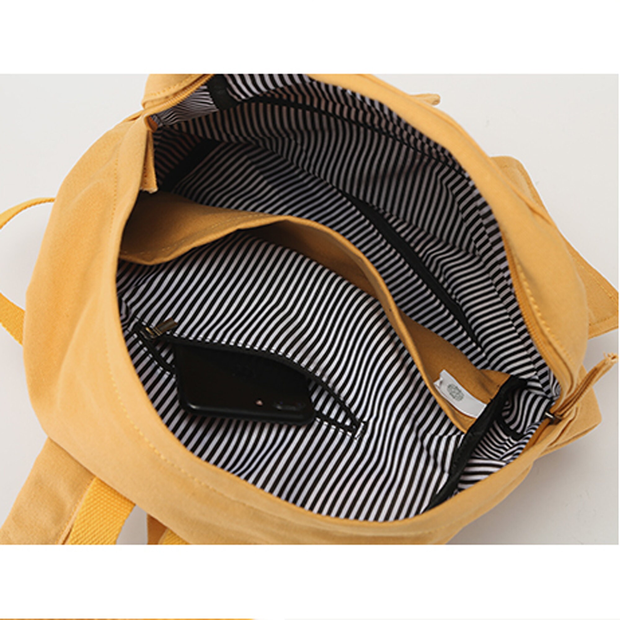 Canvas Backpack Tote Black Backpack Bag Teacher Backpack Purse Etsy