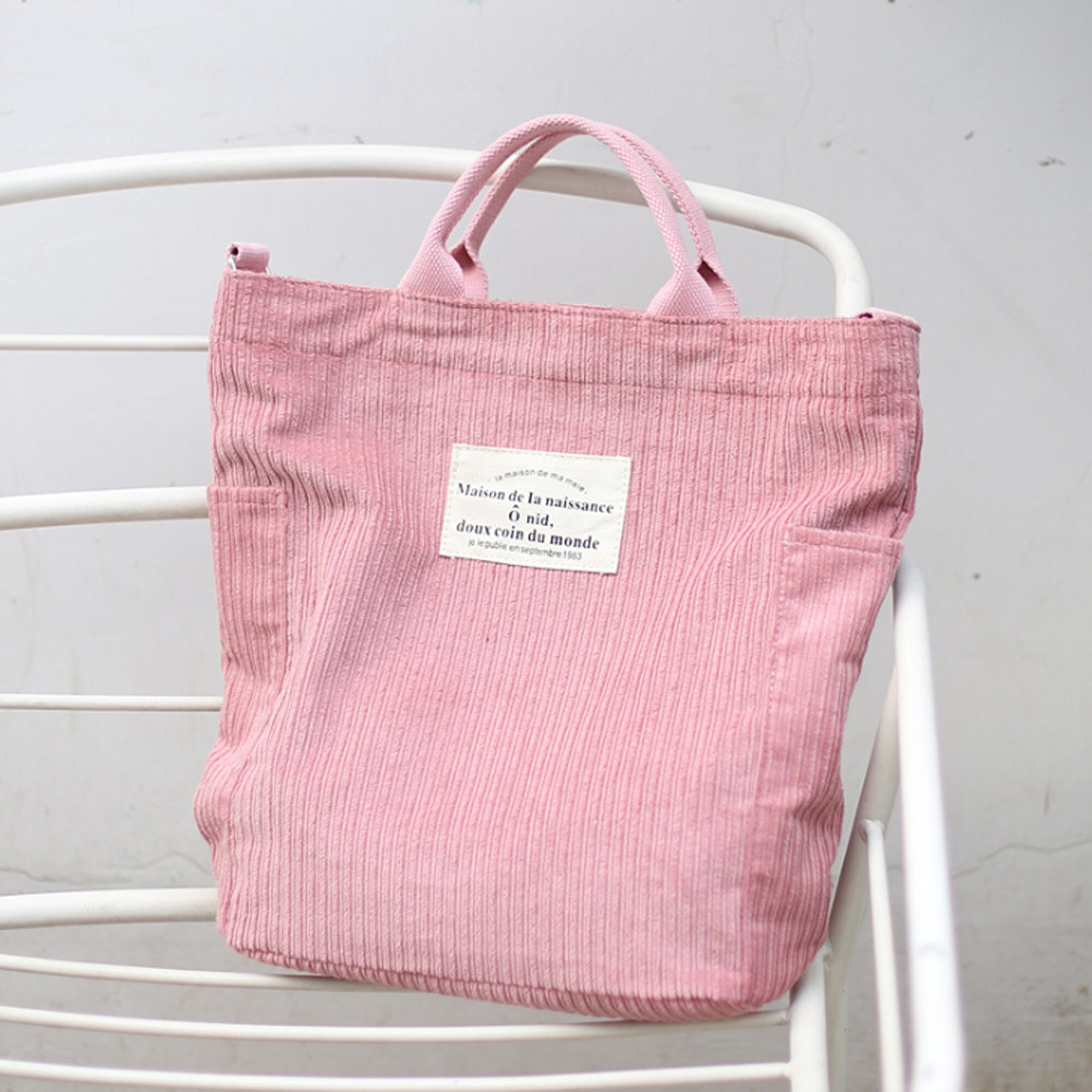 Orange Corduroy Bag Crossbody School Tote Bag College Tote Bag Etsy