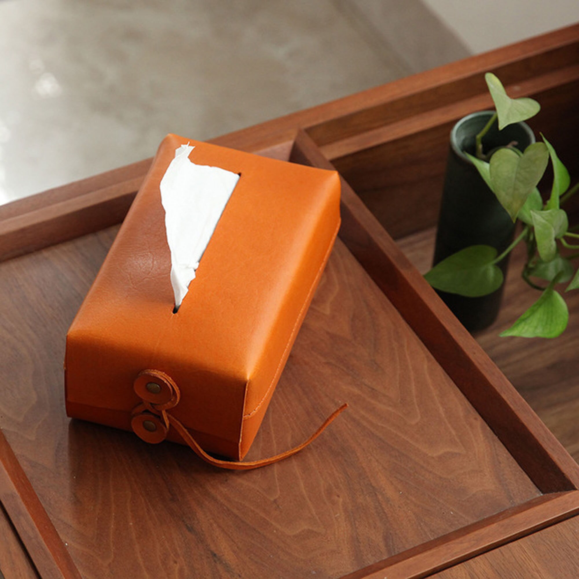 Leather Tissue Box Cover Carton Box Cowhide Tea Table Box Etsy