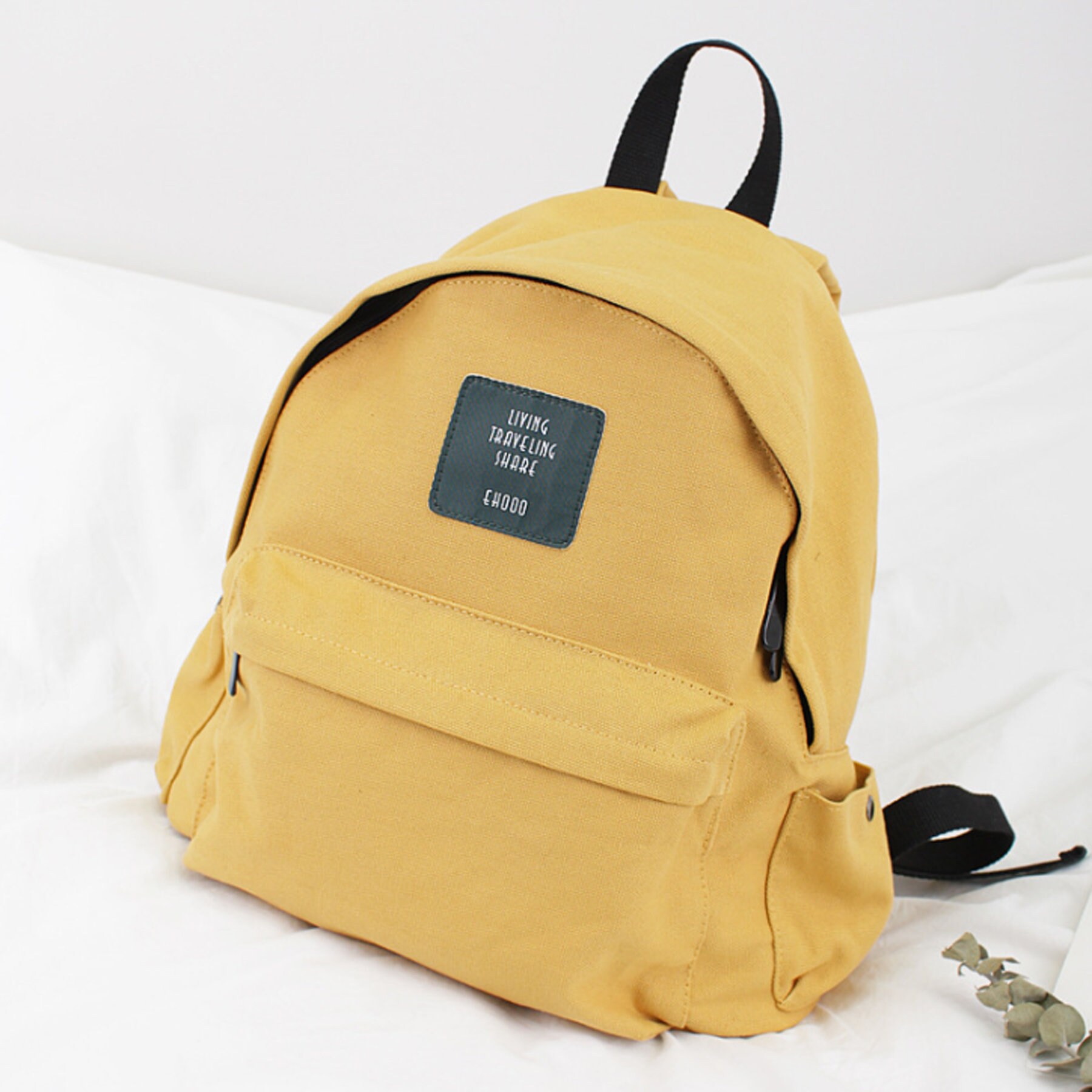 Yellow Backpack Purse Backpack Woman Canvas Backpack Vintage Etsy