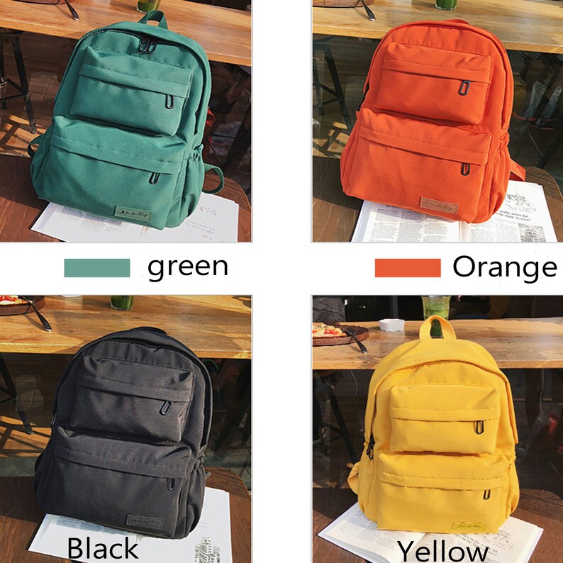 Yellow Canvas Backpack Canvas Bag Backpack Purse Backpack Etsy