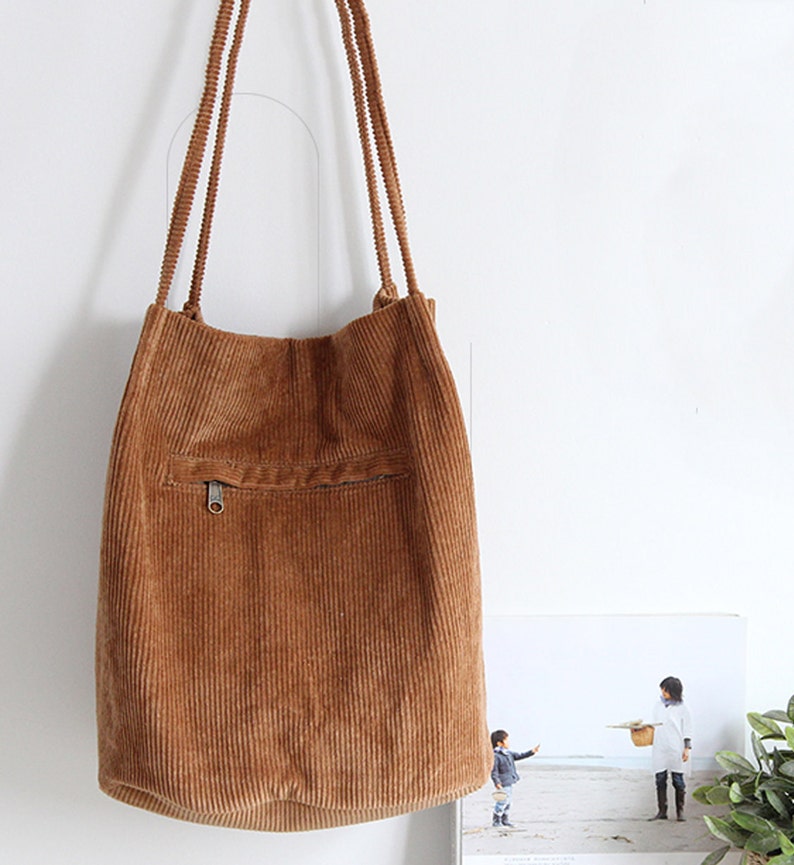 Autumn Tote Corduroy Tote Bag Corduroy Bag Corduroy Tote Etsy