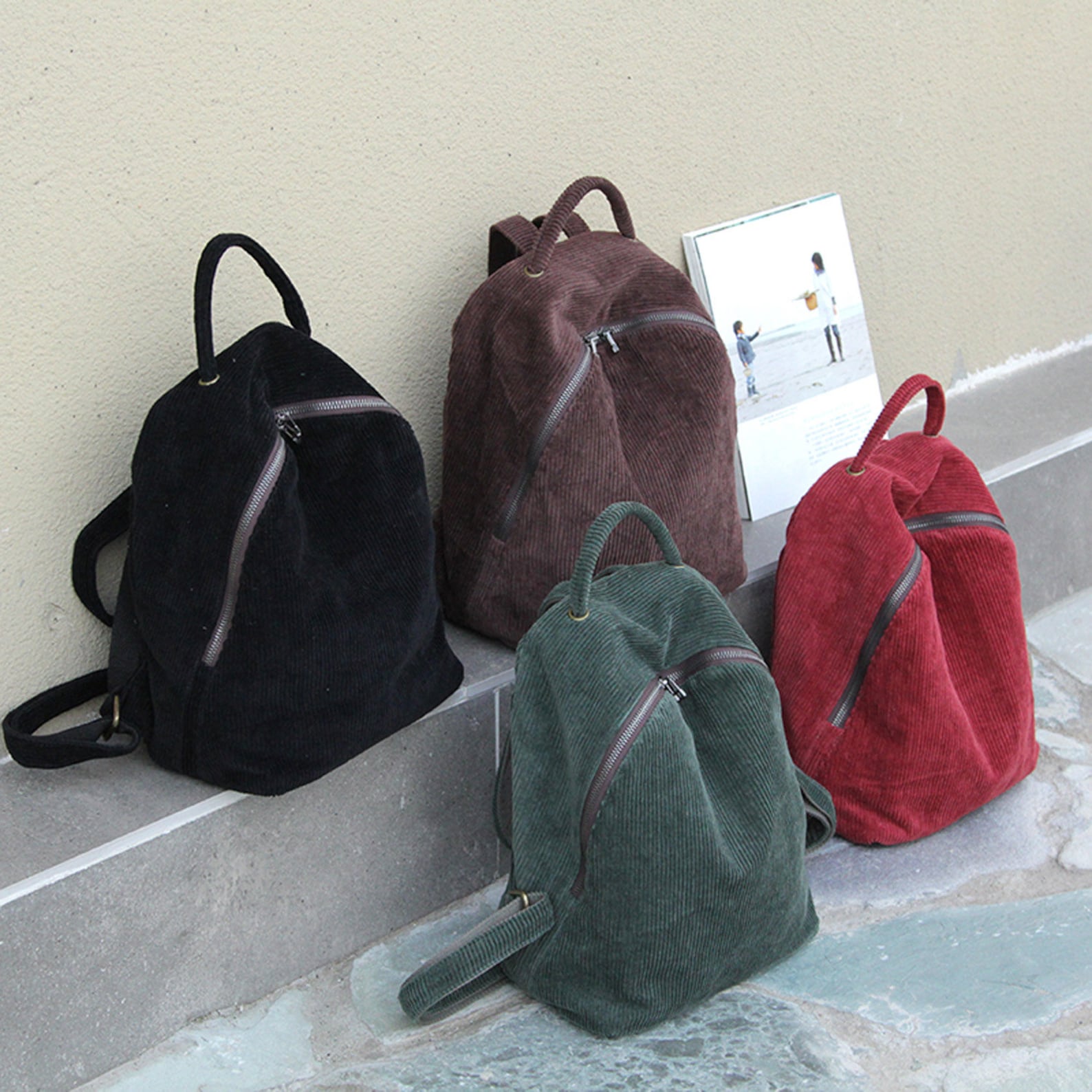 corduroy backpack purse