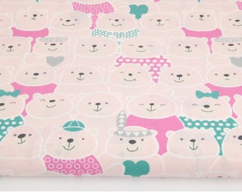 decorative fabrics fabric furnishings bear print Children/'s fabrics Scandinavian fabric animal print