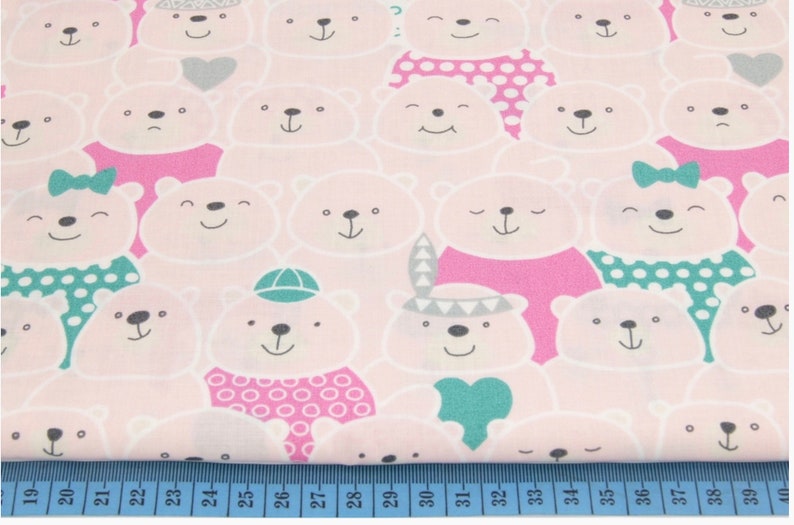 decorative fabrics fabric furnishings bear print Children/'s fabrics Scandinavian fabric animal print