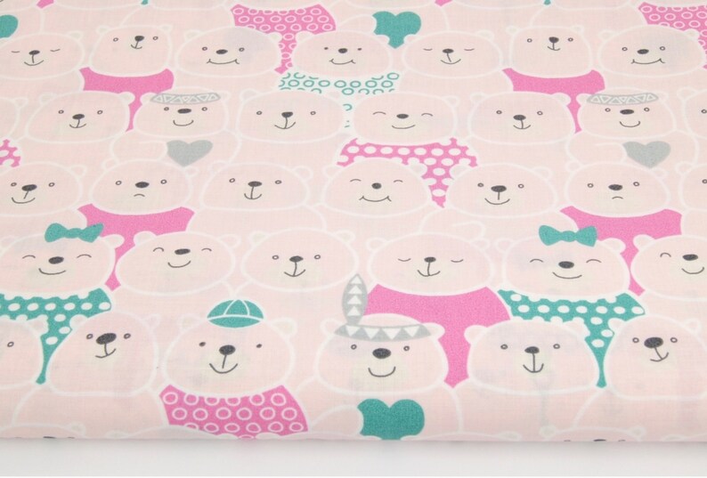decorative fabrics fabric furnishings bear print Children/'s fabrics Scandinavian fabric animal print