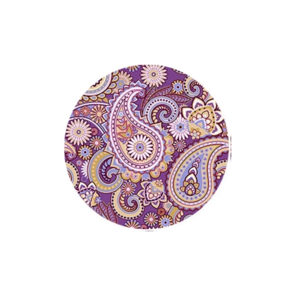 1 Cabochon en Verre  Paisley Mauve Clair