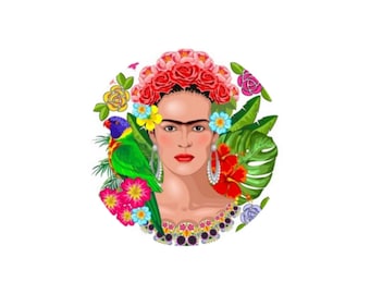 1 Cabochon aus Rundglas Frida Kalho 1