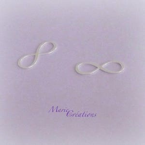 2 Mini Charms / Infinity Plate 15 X 5 mm - Solid Silver