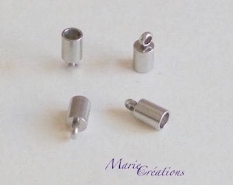 Embouts   pour Cordon / Trou   3 mm  -  Acier  Inoxydable