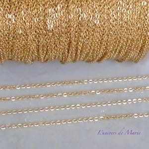 Chaîne Plaqué Or 18K  /  2  mm - Base Acier Inoxydable